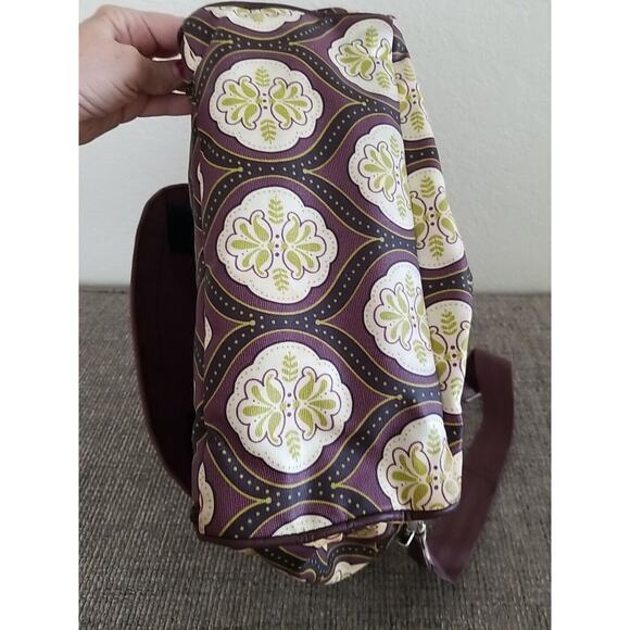 Petunia Pickle Bottom Backpack Shoulder Diaper Bag Brown Light Yellow Green - Picture 8 of 14